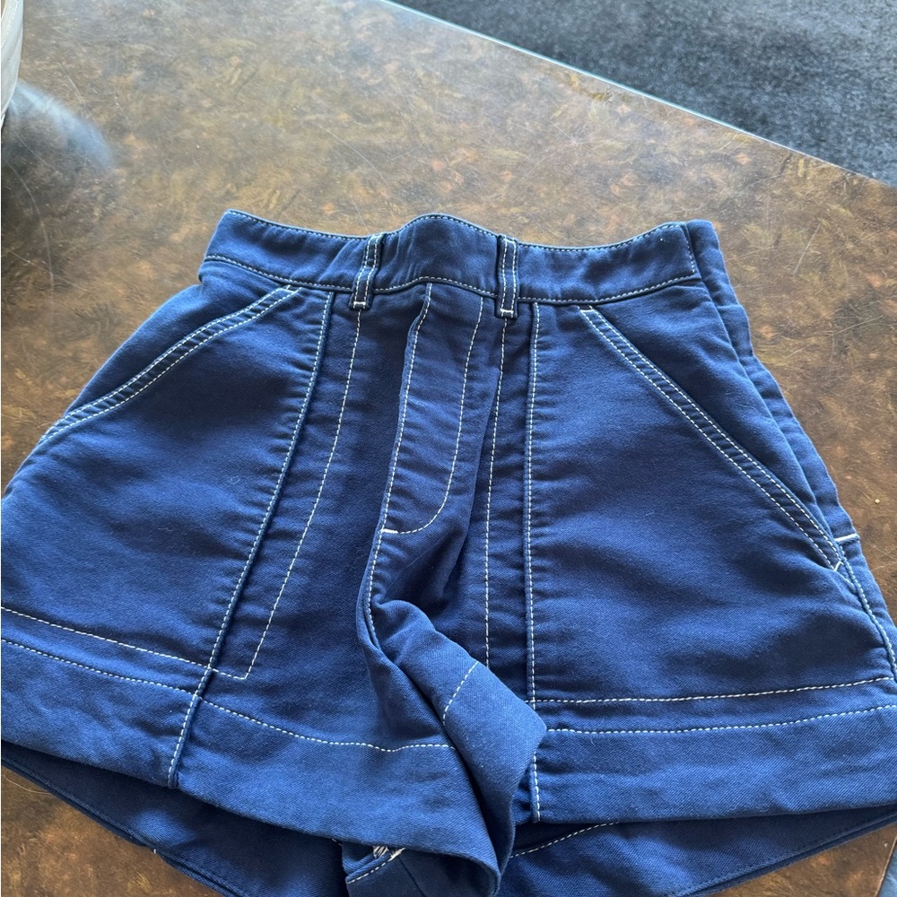 Chloe High Waist Blue Shorts